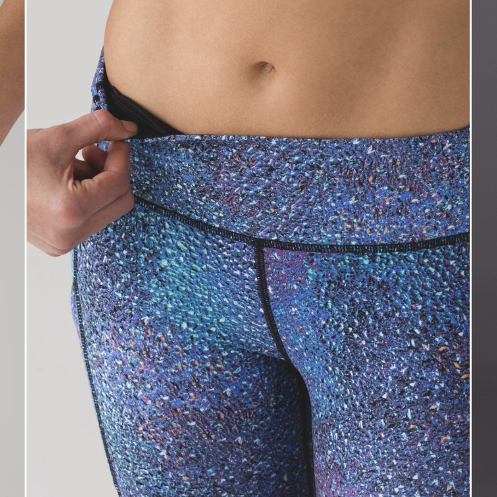 🦄 RARE Lululemon Speed Tight V Strive Multi Mermaid Black 28" - Picture 5 of 14